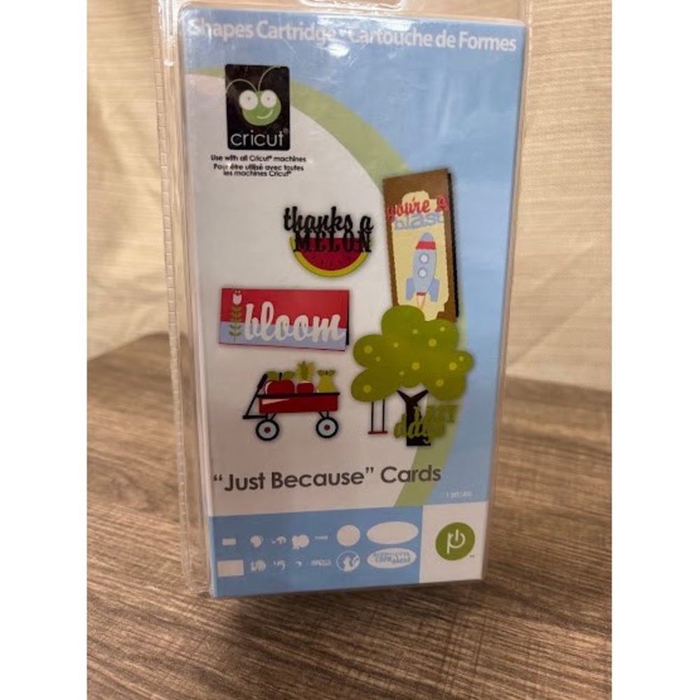 Cricut Just Because Cards Shapes Cartridge 2000097 New Sealed for All‎ Machines